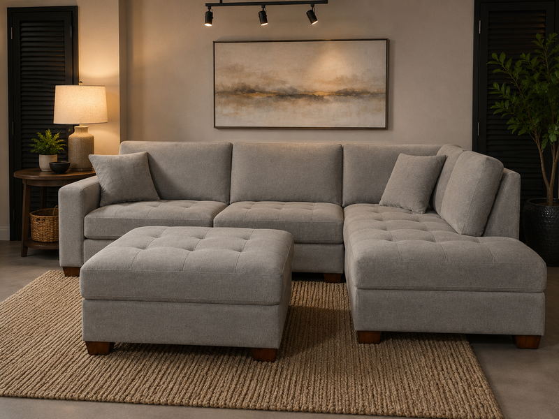 Miles Fabric Power Sectional