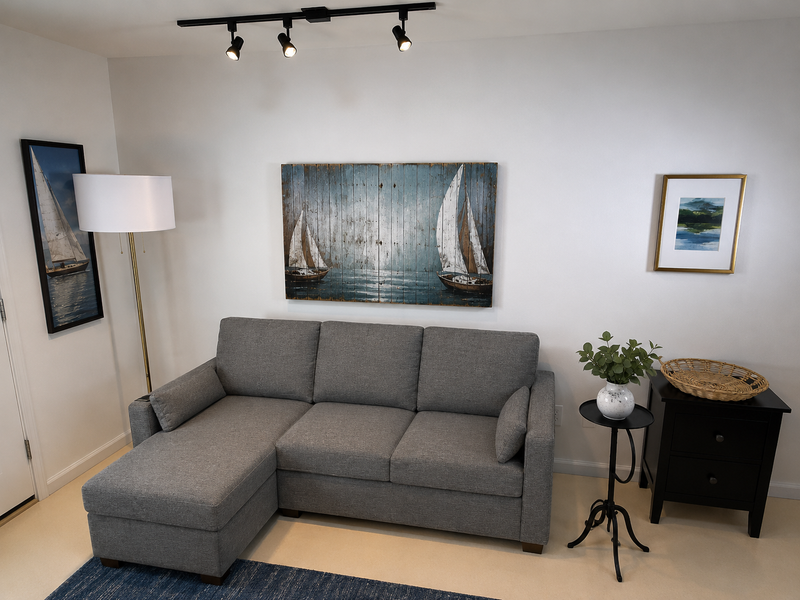 Luke Sofa Chaise Gray