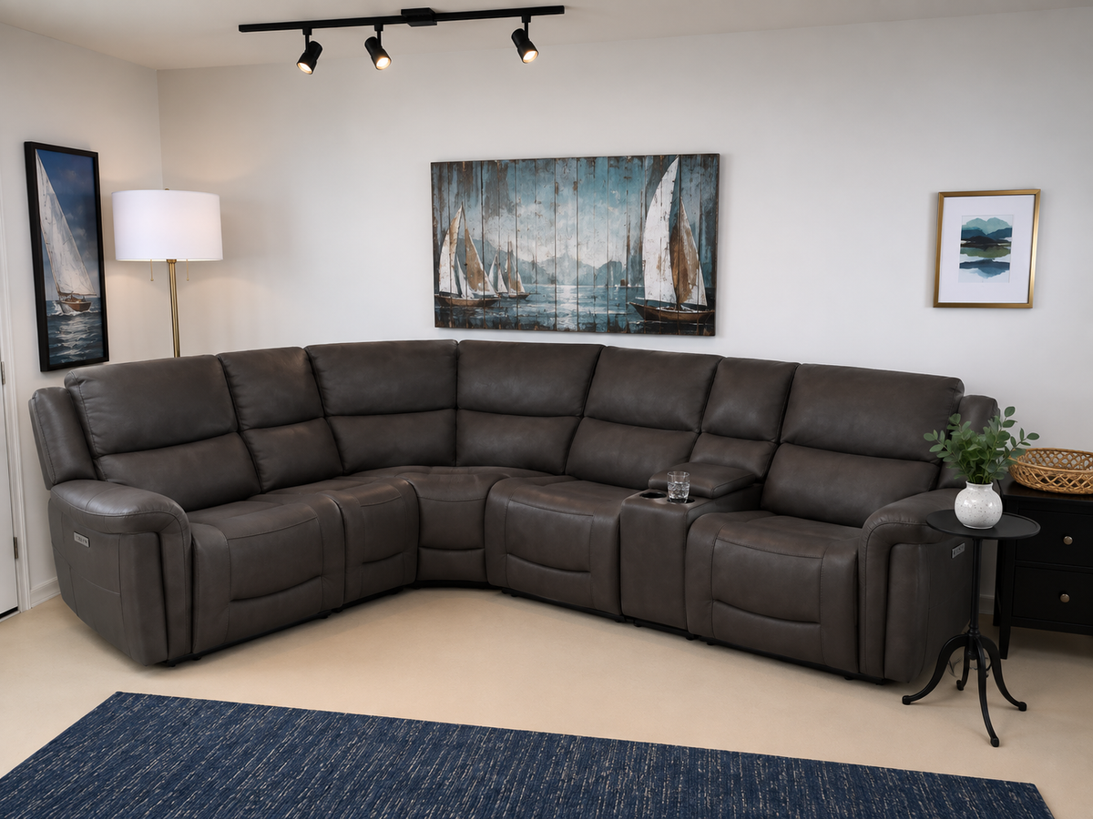 Carlin Fabric Power Sectional